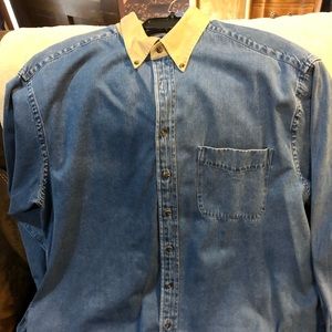 Denim button down